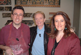 Alessandro and Elisabetta with Osvaldo Bevilacqua for filming RAI tv show 