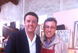 Alessandro with mayor Matteo Renzi for Artigianato and Palazzo Firenze 2013